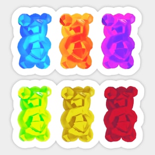 Ositos de gomitas estilo diamante Sticker